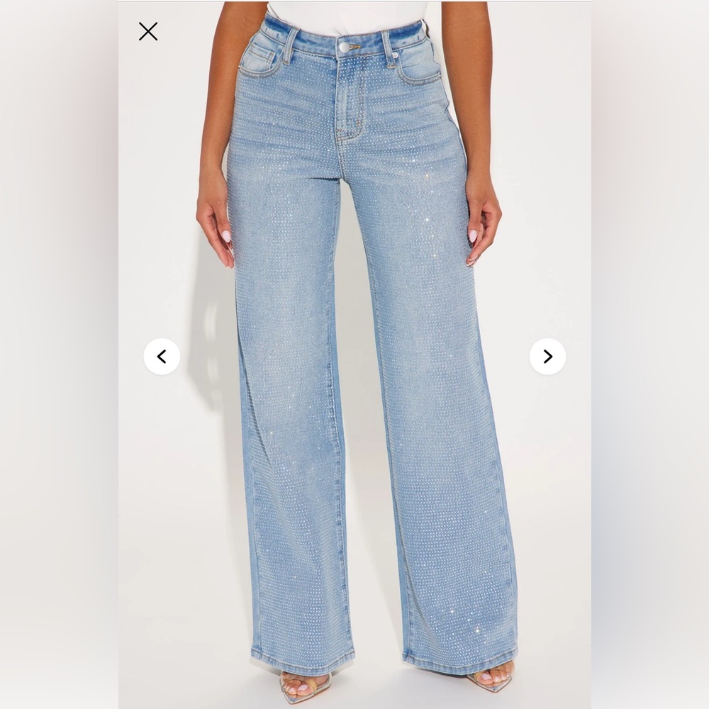 Light Blue Wide-Leg Jeans